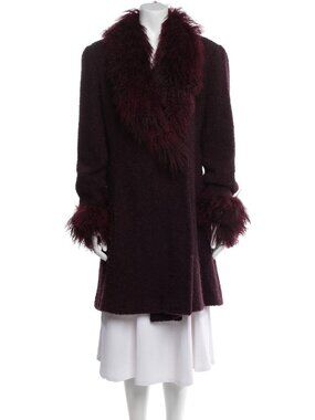 Searle burgundy Afghan coat